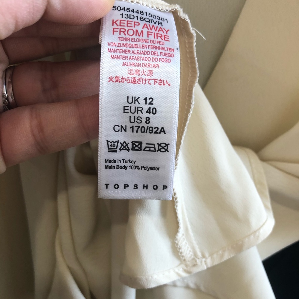 NWOT Topshop Belted Wrap Top, Size 8 - Picture 8 of 12